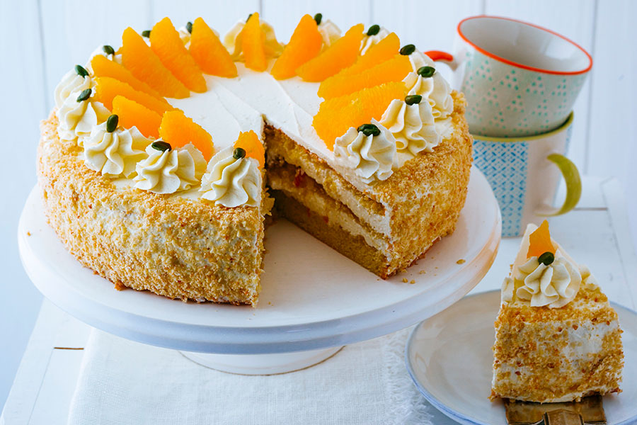 Orange cake with almond cream (gluten-free)
