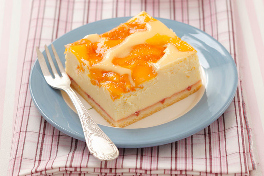 Peach cheesecake