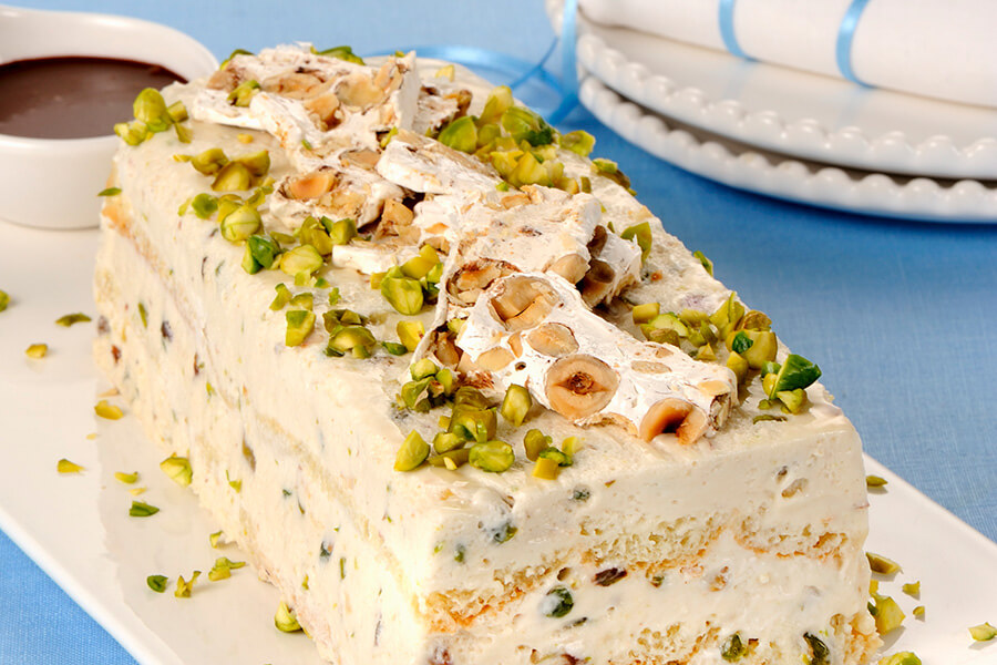 Semifreddo au<br>touron et spumante