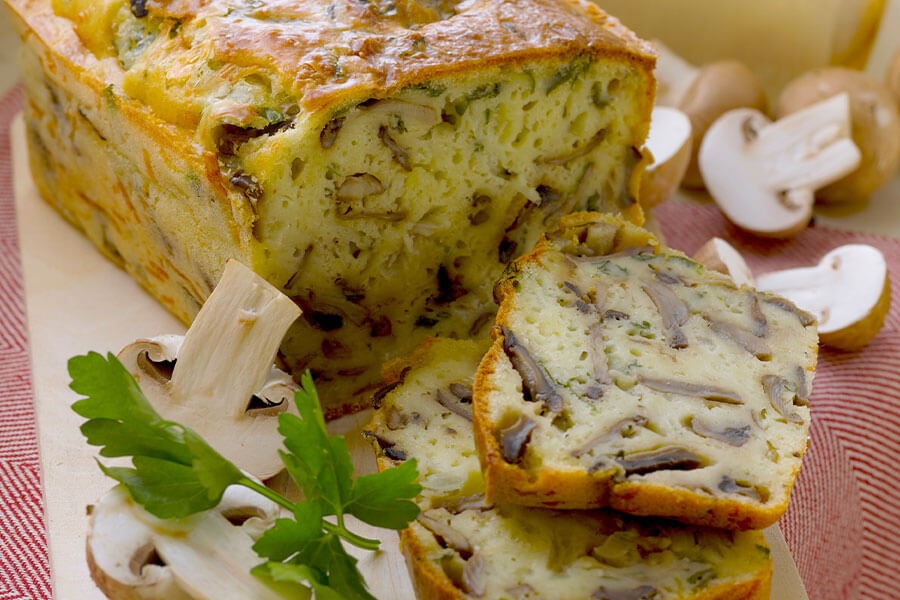 Cake aux champignons de Paris
